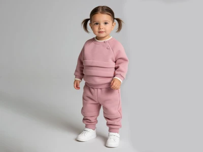Toptan BEYAZ BEBEK Şerit Detaylı Şardonlu 3 İp Kız Bebek Takım - Toptan Çocuk Giyim Beniz Kids