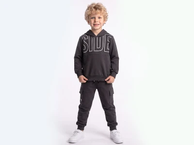 Toptan YAVRUCAK LİFE 2 Side Baskılı Kapşonlu Erkek Takım  - Toptan Çocuk Giyim Beniz Kids