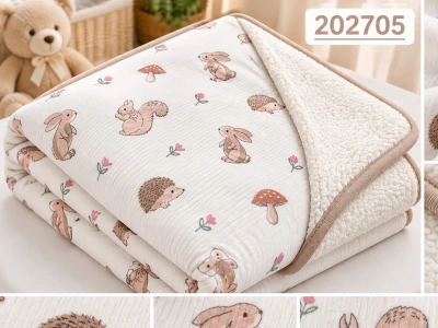 Toptan EKE BABY Sincap Baskılı Battaniye - Toptan Çocuk Giyim Beniz Kids