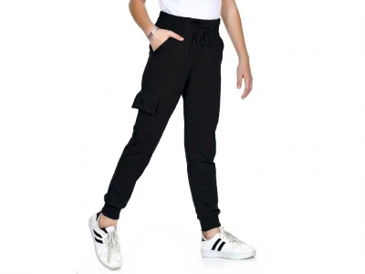 Siyah Renk Lastikli Paça Komando Cepli Unisex Kompakt Okul Tek Alt  