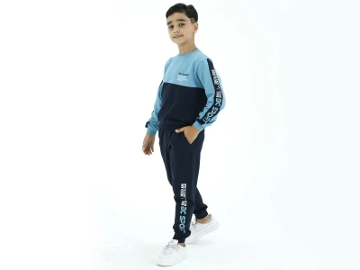 Toptan BICIR KİDS Sport Baskılı Erkek Takım  LACİVERT - Beniz Bebe