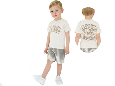 Summer Baskılı Erkek Bebe Takım 