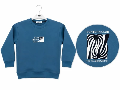 Toptan CMK Sun Baskılı 3 İp Şardonlu Erkek Sweat - Toptan Çocuk Giyim Beniz Kids