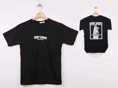 Surf Baskılı Erkek Tişört 