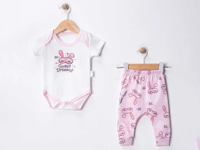 Sweet Baskılı Kız Bebe Takım