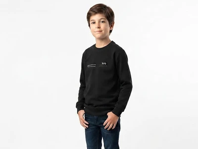 Toptan TANEM KİDS Swo Baskılı Erkek Sweat  SİYAH - Beniz Bebe