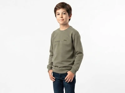 Toptan TANEM KİDS Swo Baskılı Erkek Sweat  SUYEŞİLİ - Beniz Bebe