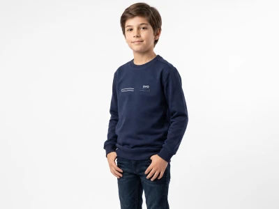 Toptan TANEM KİDS Swo Baskılı Erkek Sweat  LACİVERT - Beniz Bebe