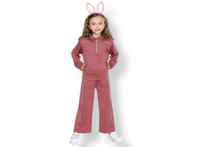 Toptan BURÇ BEBE Taş İşlemeli Kız Takım - Toptan Çocuk Giyim Beniz Kids