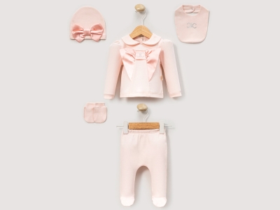 Taş Nakışlı Kız Bebe 5li Set