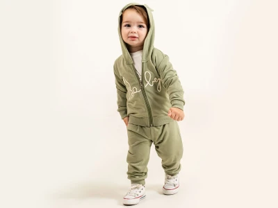 Toptan ÇITIR KİDS Tavşan Baskılı Hırkalı Kapşonlu Erkek Bebe Üçlü Takım  - Toptan Çocuk Giyim Beniz Kids