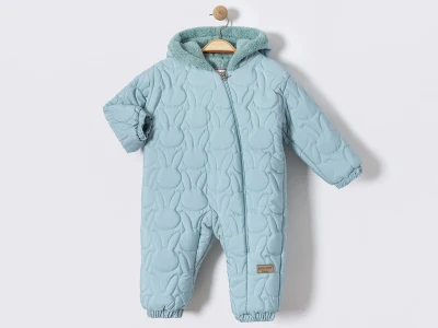 Toptan CRİSPY Kozmonot Tavşan Desenli Kız Bebe Mont MİNT - Beniz Bebe
