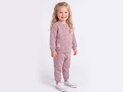 Toptan FEELY KİDS Tavşan Desenli Şardonlu 3 İp Kız Takım - Toptan Çocuk Giyim Beniz Kids