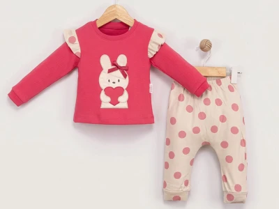 Toptan MİNİMAİ Tavşan Detay Kız Bebek Takım - Toptan Çocuk Giyim Beniz Kids