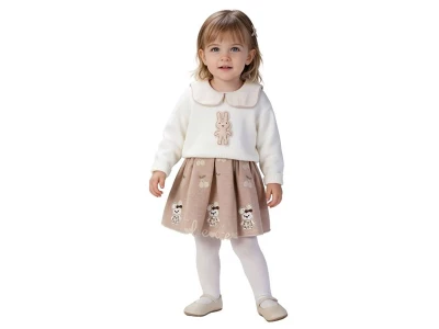 Toptan AYD KİDS Tavşan Detay Kız Çocuk Elbise - Toptan Çocuk Giyim Beniz Kids
