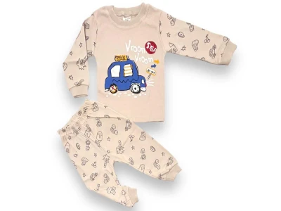 Taxsi Araba Baskılı Erkek Pijama Takım 