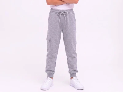 Toptan MİSS MODEL Tek Komando Cepli 2 İp Unisex Okul Tek Alt GRİ - Beniz Bebe