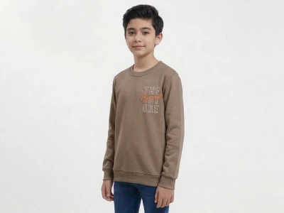 Toptan WENGE KİDS The Future Baskılı Şardonlu 3 İp Erkek Çocuk Takım BEJ - Beniz Bebe