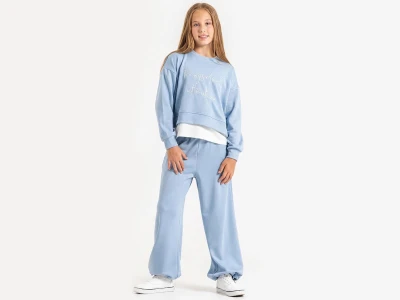 Toptan ÖZ BEBE Things Baskılı Kız Takım  - Toptan Çocuk Giyim Beniz Kids
