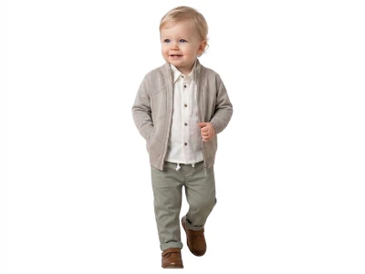 Toptan ORYEDA Triko Gömlek 3'lü Erkek Bebek Takım - Toptan Çocuk Giyim Beniz Kids