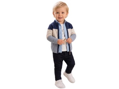 Toptan NOWA Triko Hırkalı Gömlekli Erkek Bebe Dörtlü Takım  - Toptan Çocuk Giyim Beniz Kids