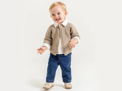 Toptan COCOSİSS Triko Hırkalı Üçlü Erkek Bebe Takım - Toptan Çocuk Giyim Beniz Kids