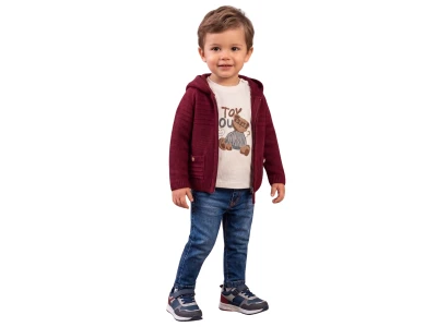 Trikolu Hırkalı Erkek Bebe Üçlü Takım 
