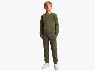 Toptan KOSKA Uc Armalı Kanguru Cepli Kapşonlu 3 İp Şardonlu Erkek Takım  - Toptan Çocuk Giyim Beniz Kids