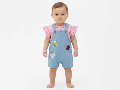 Uğur Böceği Baskılı Kız Bebe 2'li Tulum 