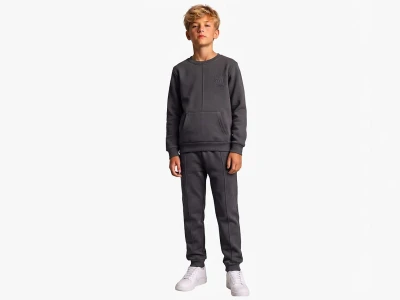 Toptan KOSKA Urban Style Baskılı Kanguru Cepli 3 İp Şardonlu Erkek Takım  - Toptan Çocuk Giyim Beniz Kids