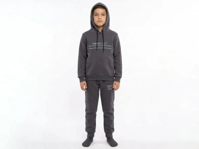 Toptan KOSKA Wart Baskılı Kapşnolu Şardonlu 3 İp Erkek Takım - Toptan Çocuk Giyim Beniz Kids