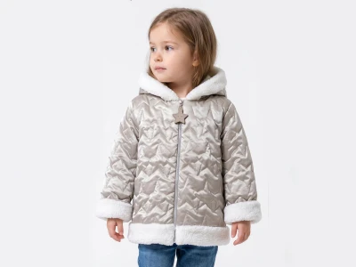 Toptan MİNİ BARAY Welsoft Detaylı Kız Çocuk Mont - Toptan Çocuk Giyim Beniz Kids