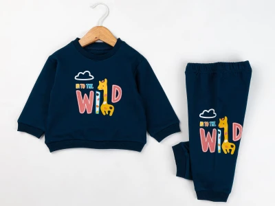Toptan COMİX Wild Baskılı Erkek Takım LACİVERT - Beniz Bebe