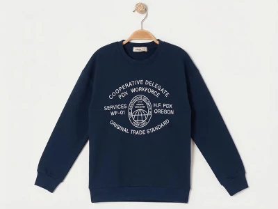 Toptan RUHAT KİDS Workforce Baskılı 3 İp Şardonlu Erkek Sweat  - Toptan Çocuk Giyim Beniz Kids