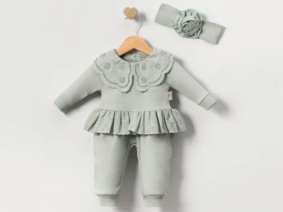 Yakalı Kız Bebe Tulum