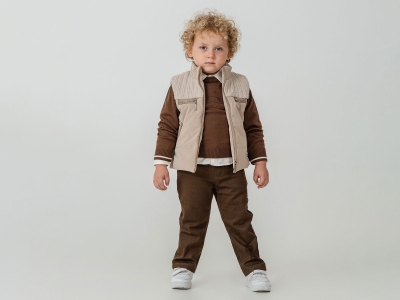 Yelekli Dörtlü Erkek Takım