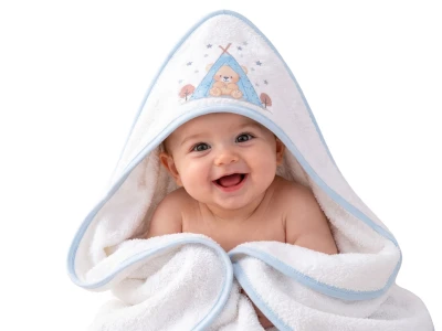 Toptan EKE BABY Yıldız Detay Bebek Havlu - Toptan Çocuk Giyim Beniz Kids