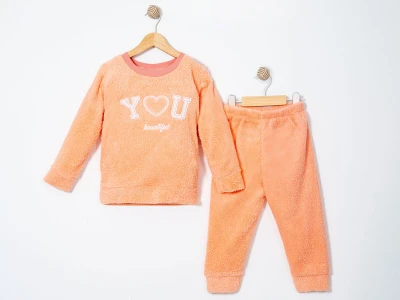 Toptan LİZARD You Nakışlı Well Soft Peluş Kız Takım  SOMON - Beniz Bebe