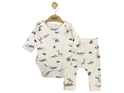 Zebra Desenli Erkek Bebe Takım