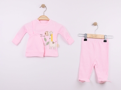 Zürafa Baskılı Kız Bebe Takım