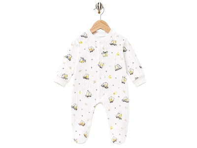Toptan SÜPERMİNİ  Zürafa Desenli Bebe Tulum  - Toptan Çocuk Giyim Beniz Kids