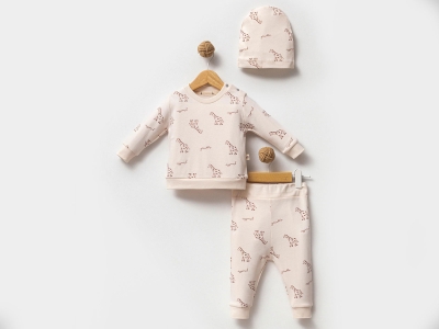 Zürafa Desenli Erkek Bebe Takım