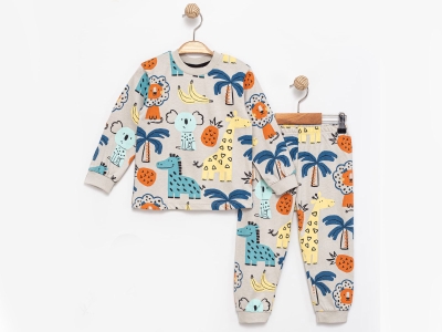 Zürafa Desenli Erkek Pijama Takım