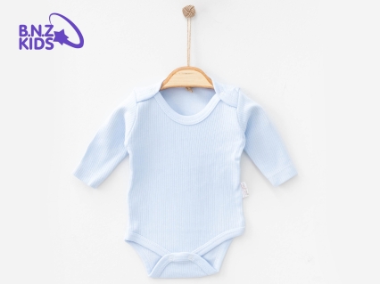 Toptan NAYINOM Raporlu Unisex Çıtçıtlı Badi MAVİ - Beniz Bebe