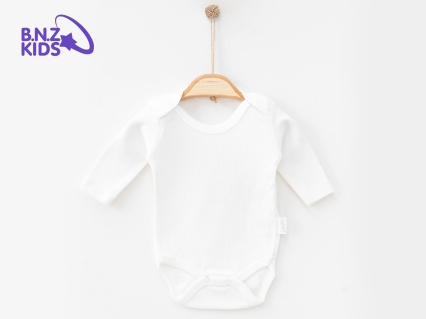 Toptan NAYINOM Raporlu Unisex Çıtçıtlı Badi KREM - Beniz Bebe