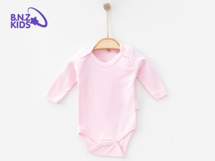Toptan NAYINOM Raporlu Unisex Çıtçıtlı Badi PEMBE - Beniz Bebe