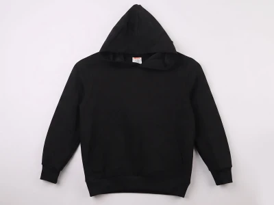 Toptan MARS Kapşonlu Kanguru Cepli 2 İp Unisex Okul Sweat SİYAH - Beniz Bebe